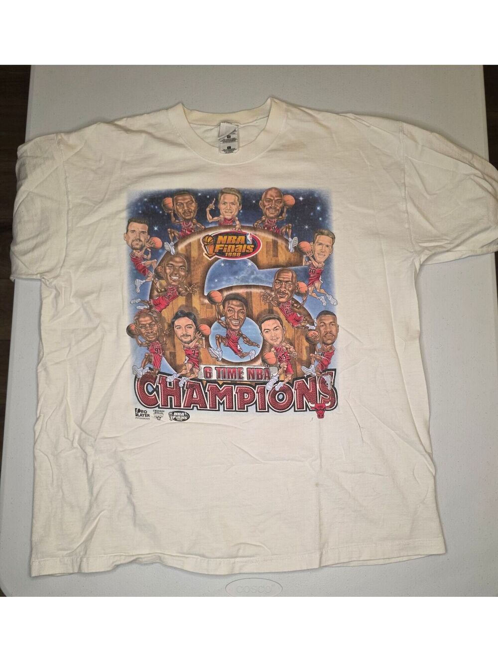 1998 NBA Chicago Bulls 6 Time Champs Tee